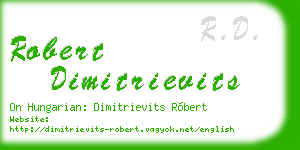 robert dimitrievits business card