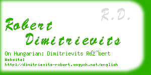 robert dimitrievits business card